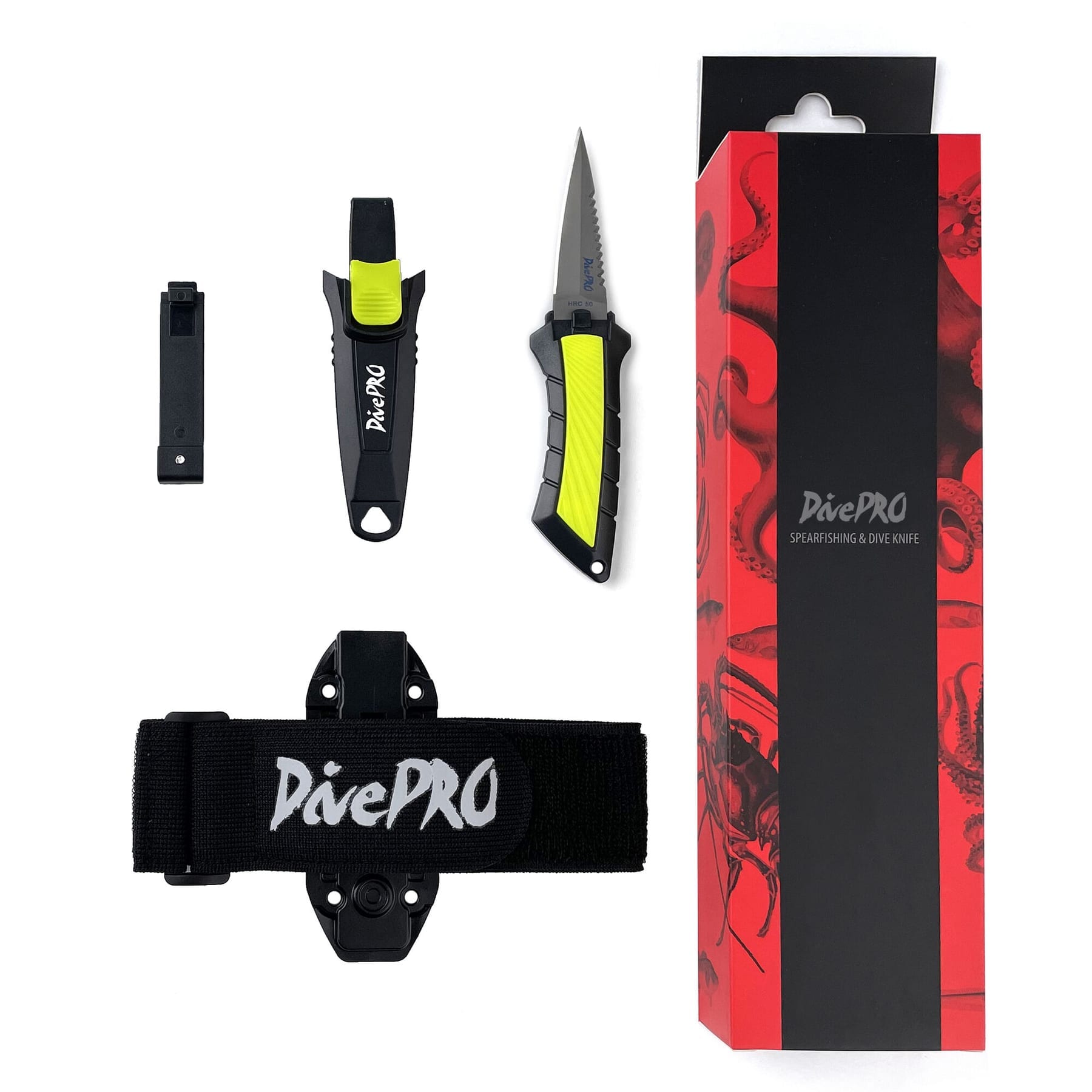 DivePRO Sea Penetrator knife mounting strap and accessories